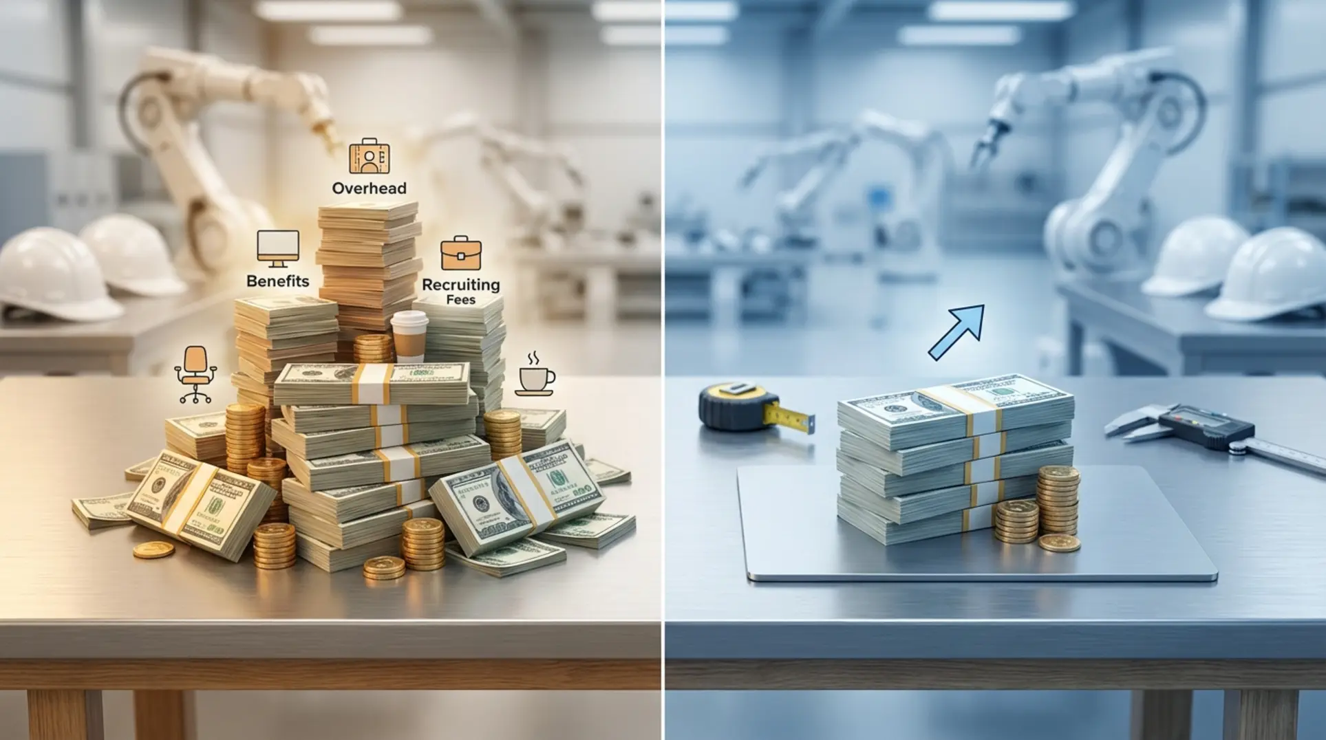 Infographic illustrating The Financial Breakdown: Retainers vs. Full-Time TCO