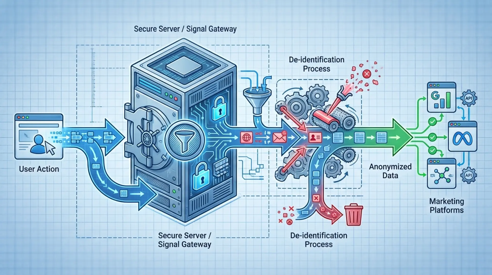 Infographic illustrating AI Gap Section: The Signal Gateway Architecture Blueprint