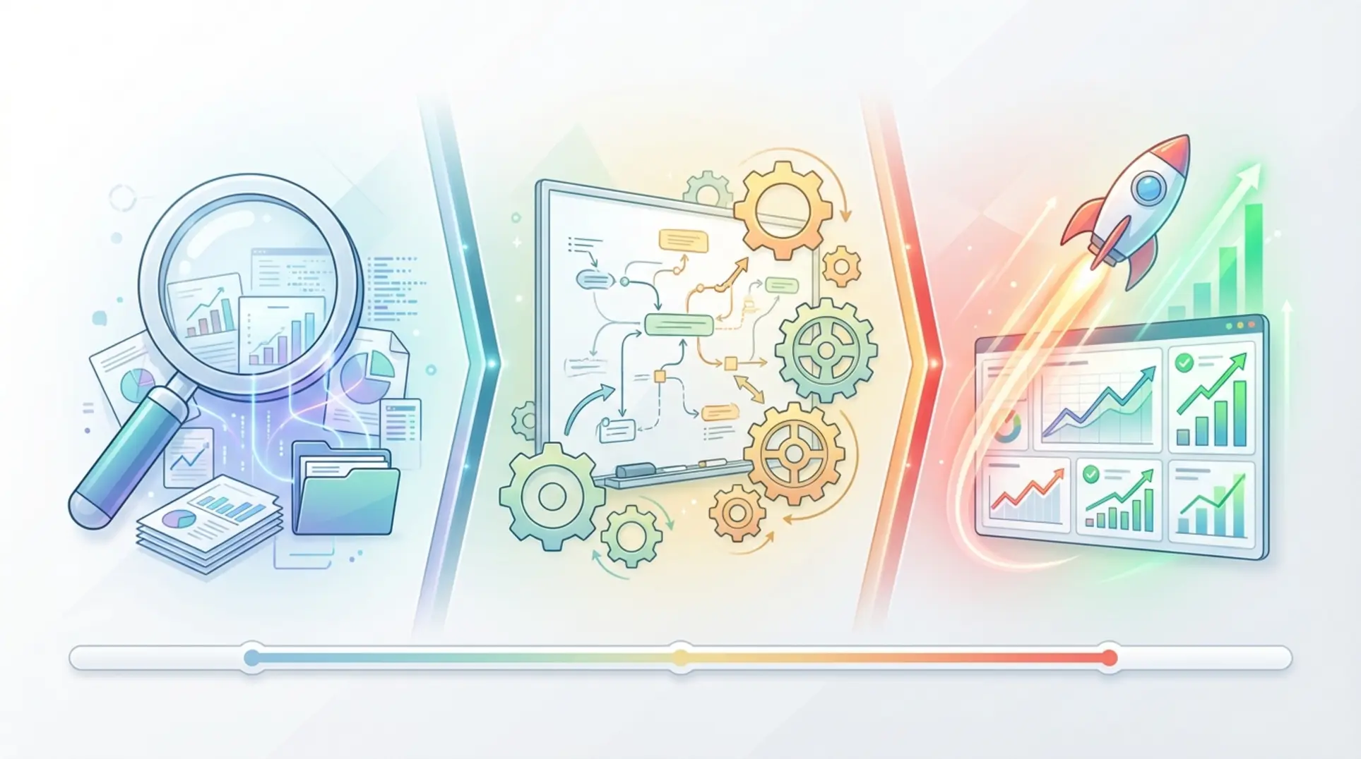 Infographic illustrating The 90-Day Fractional CMO Roadmap