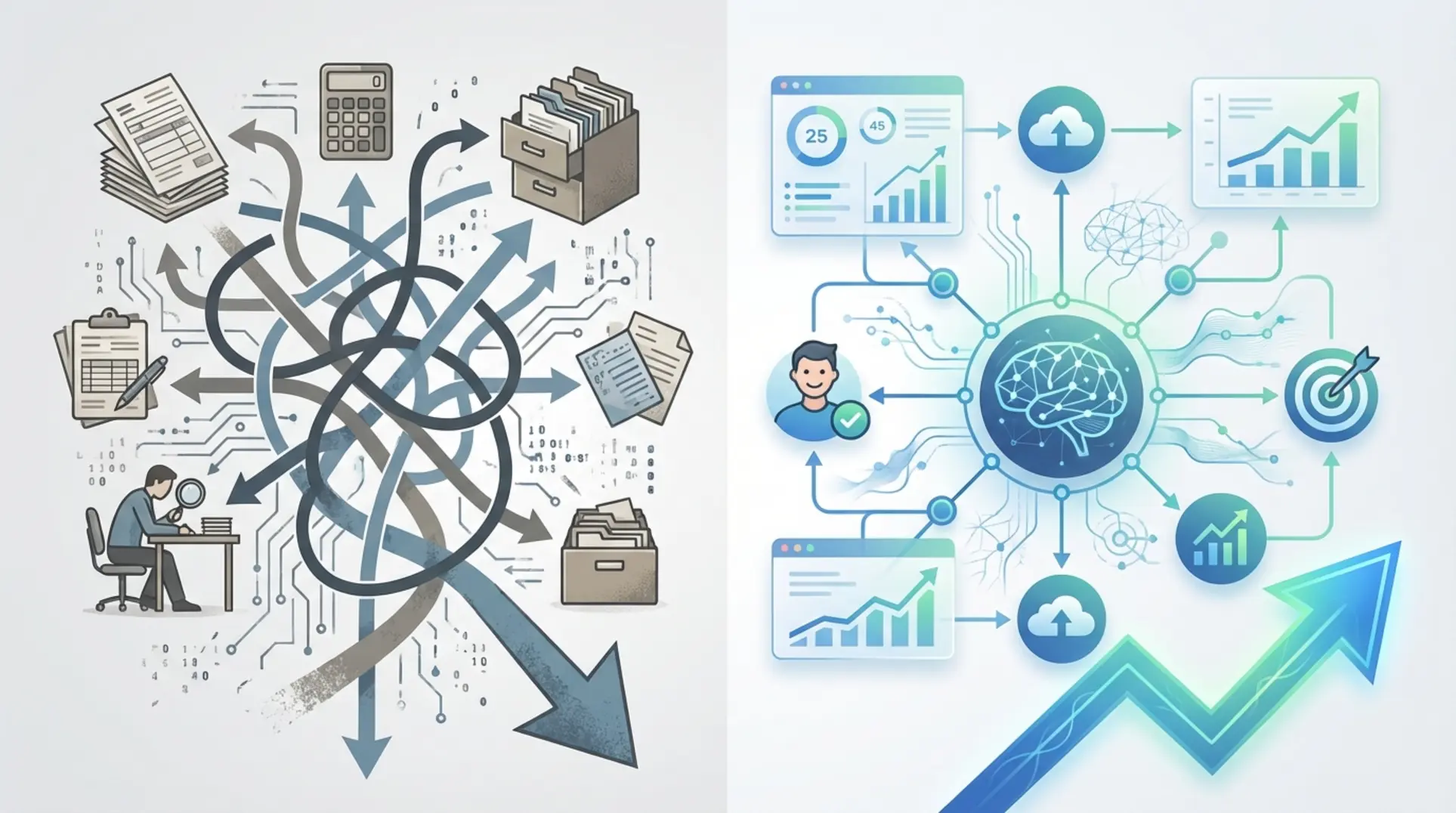 Infographic illustrating AI-Empowered Marketing Leadership: Reducing CAC while Accelerating MRR
