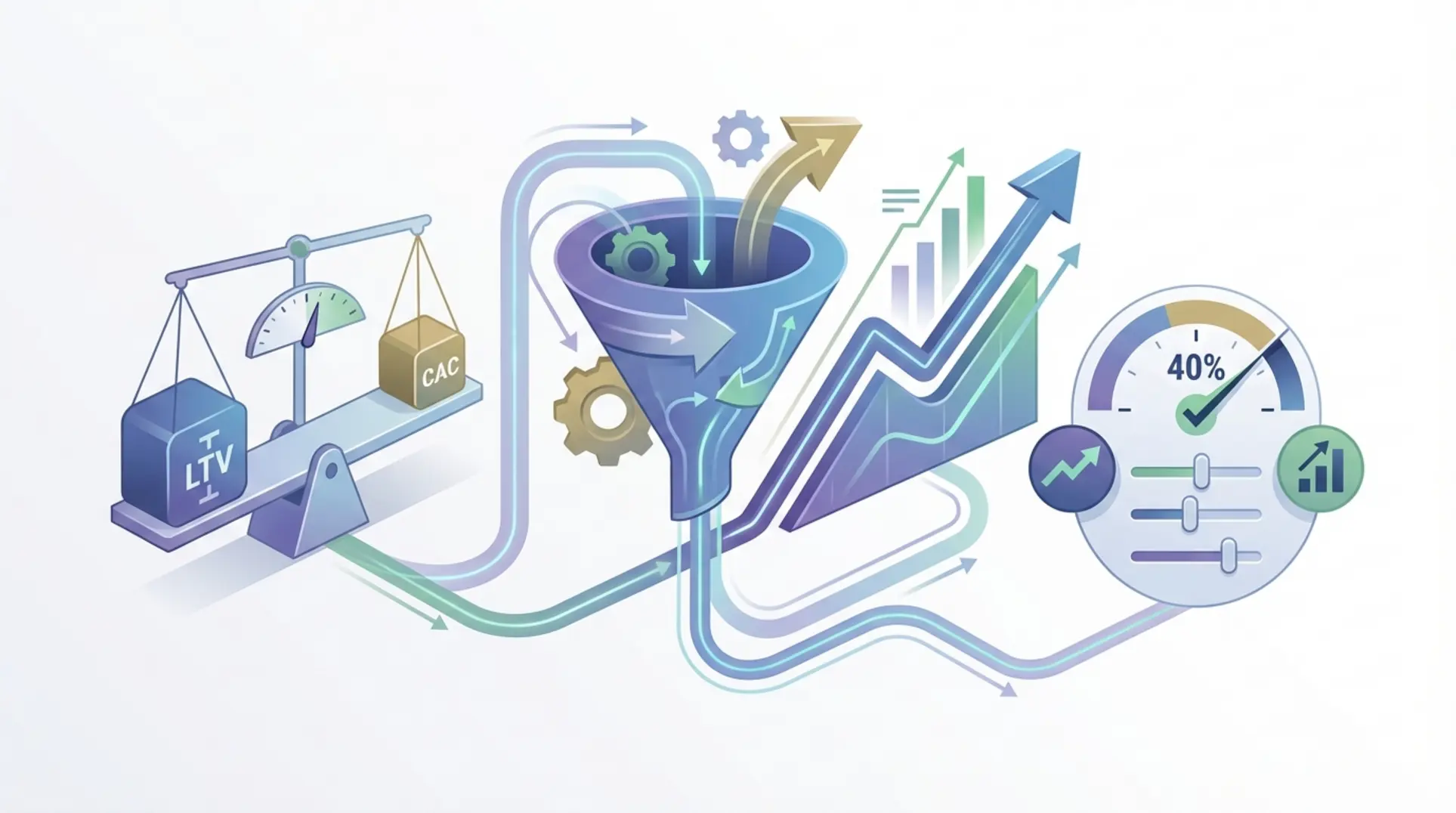 Infographic illustrating Aligning Marketing with MRR & The Rule of 40