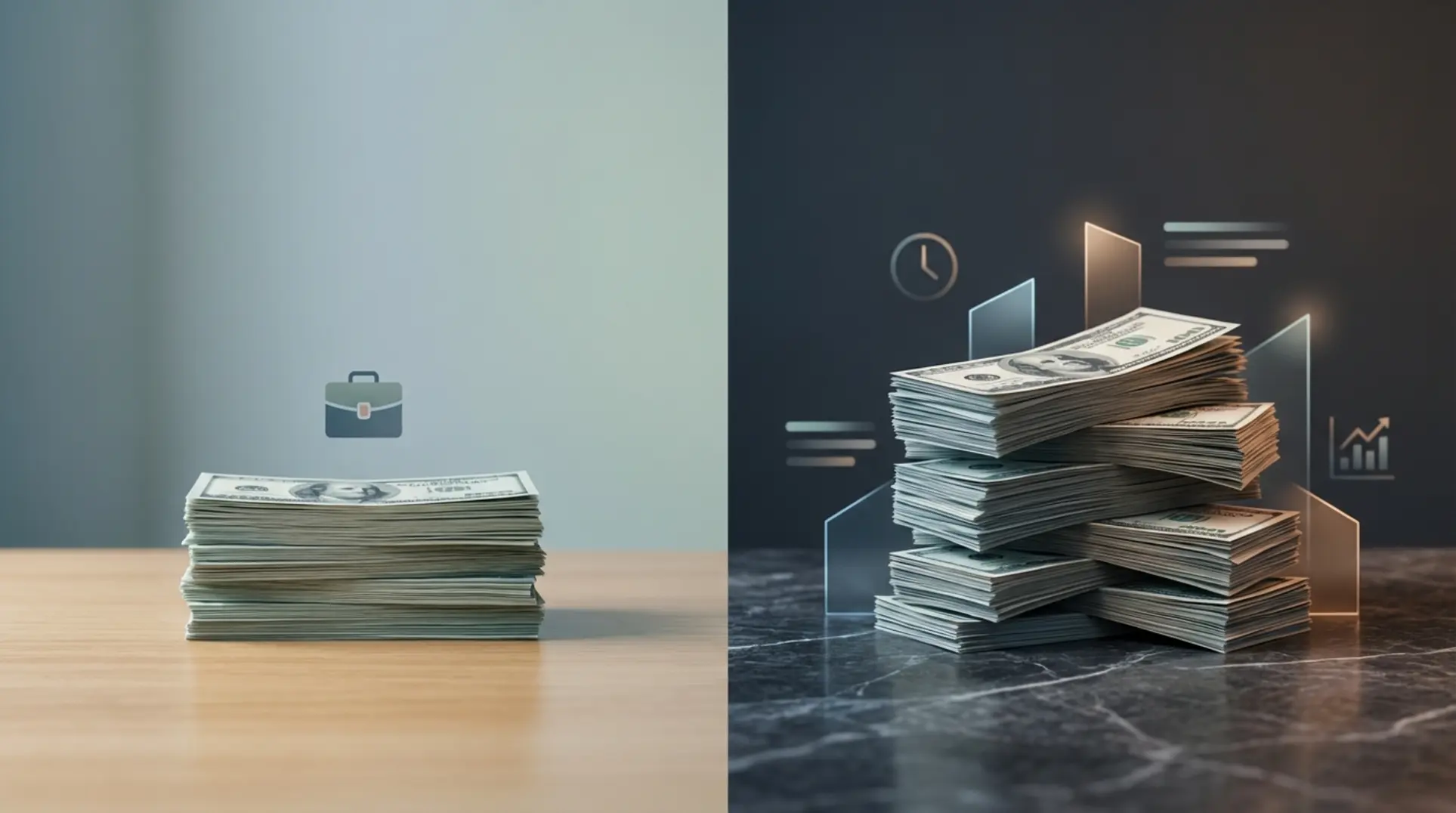 Infographic illustrating Cost Comparison: Fractional Retainers vs. Executive Salaries
